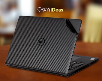 Étui pour ordinateur portable Dell, fibre noire, couleur unie, cadeau personnalisé personnalisé pour Xps Latitude Inspiron Vostro Alienware Precision série G