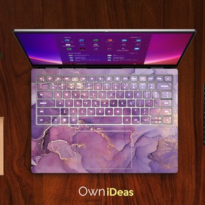 Hp Victus Skins Purple Marble Design Custom Decal Unique Distinctive Gift Fits Spectre Envy Pavilion Victus Omen Zbook Elite Probook image 5