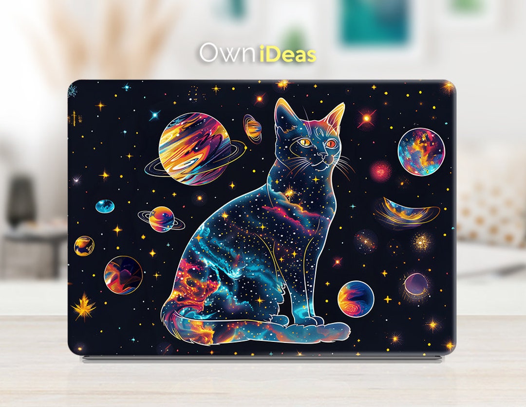 Dell Laptop Skin Black Cat Art Design Personalized Custom Gift for ...