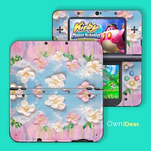 New 3Ds xL Pre-Cut Skin with Protective Hard Case Soft Flower Pattern Customizable Anime & Game Design for 3DS XL 2DS XL 3DS 2DS New 3DS XL