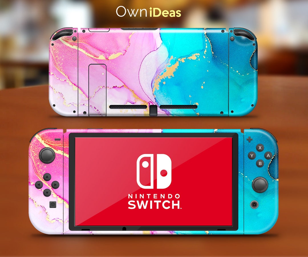 Nintendo Switch Lite Accessories Skin Watercolor Pattern Design