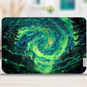 Lenovo Yoga 2 Laptop Protective Magical Green Aurora Laptop Skin Vinyl  for Yoga Thinkpad Thinkbook Ideapad Legion Slim Series