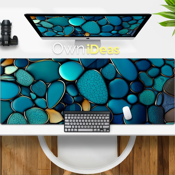 Personalized Gifts Unique Desk Accessories Colorful River Rocks Custom Mouse Pads Large RGB Deskmat Personalised Mouse Mat Gaming Mousepads