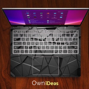 Ordinateur portable Dell Latitude Skin 2-en-1, motif géométrique noir, cadeau de personnalisation unique pour XPS Latitude Vostro Inspiron Precision Alienware image 4