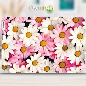 Lenovo Ultra-thin Laptop Decal Pink Cute Flower Design Personalized Gift Vinyl Skin for Yoga Thinkpad Thinkbook Ideapad Legion Slim Series