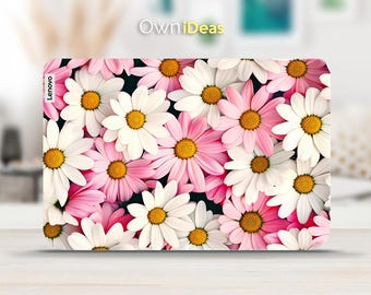 Lenovo Ultra-thin Laptop Decal Pink Cute Flower Design Personalized Gift Vinyl Skin for Yoga Thinkpad Thinkbook Ideapad Legion Slim Series