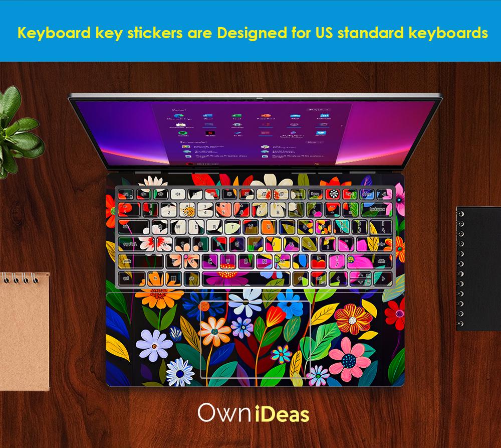 Dell Laptop Sticker Flower Design Personalized Gift for Sister Suitable ...