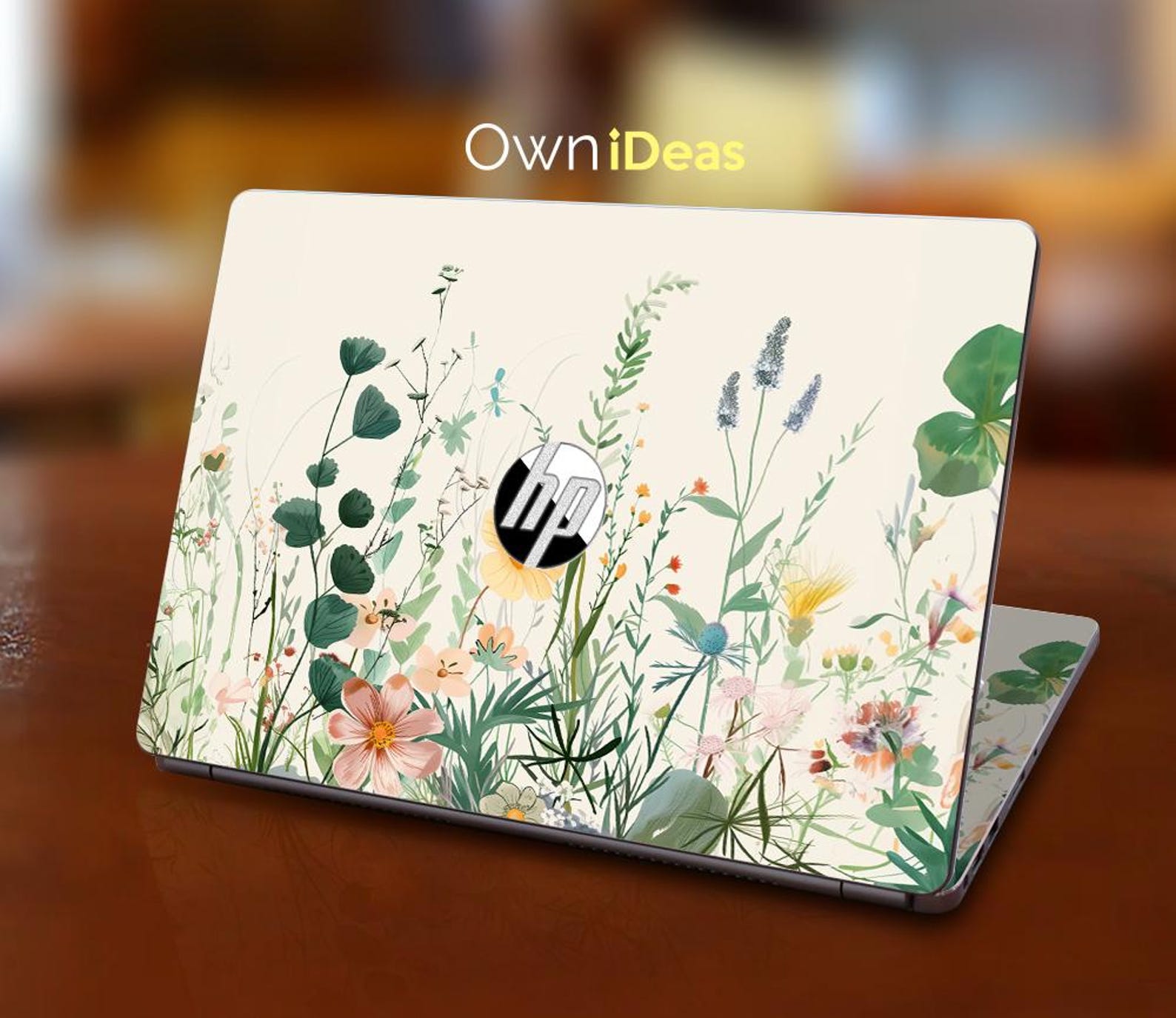 Hp Specter Laptop Decal Oil Painting Plant Pattern Personalized Gift ...