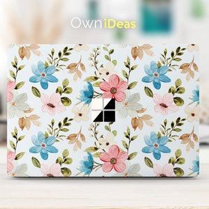 Surface Laptop Decal Stickers Unique Flowers Style Design Individualized Gift Fits Surface Studio 2 3 4 5 & Surface Book Go Pro Skin