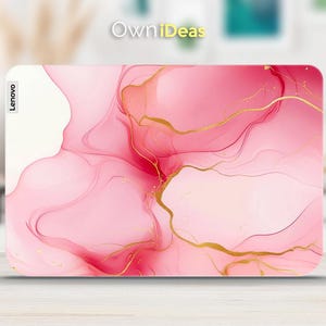 Lenovo LOQ Laptop Decal Pink Marble Design Customizable Unique Gift for Lenovo Yoga Thinkpad Thinkbook Ideapad Legion Slim Series
