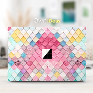 Microsoft Laptop Skin Colorful Art Design Customizable Personalized Gift For Surface Laptop 2 3 4 5 and Surface Book 2 3 13 15 Inch