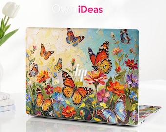 HP Probook 4 G2i Butterfly Wildflower Oil Painting Laptop Vinyl Decal Christmas Gift Fits Spectre Envy Pavilion Victus Omen Zbook Elite