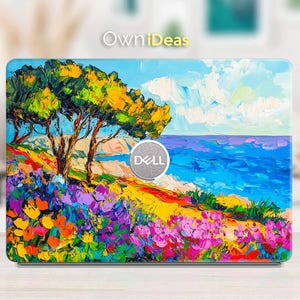 Dell G15 Laptop Decal Oil Painting Seascape Design Personalized Gift for XPS Latitude Inspiron Vostro Alienware Precision Series