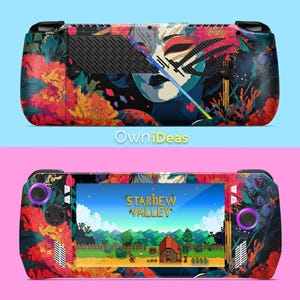 Asus Rog Ally Gaming Skin Sticker Decal with Transparent Protective Case Hua Dan Art Pattern Customizable Design Valentine&#39;s Day Gift