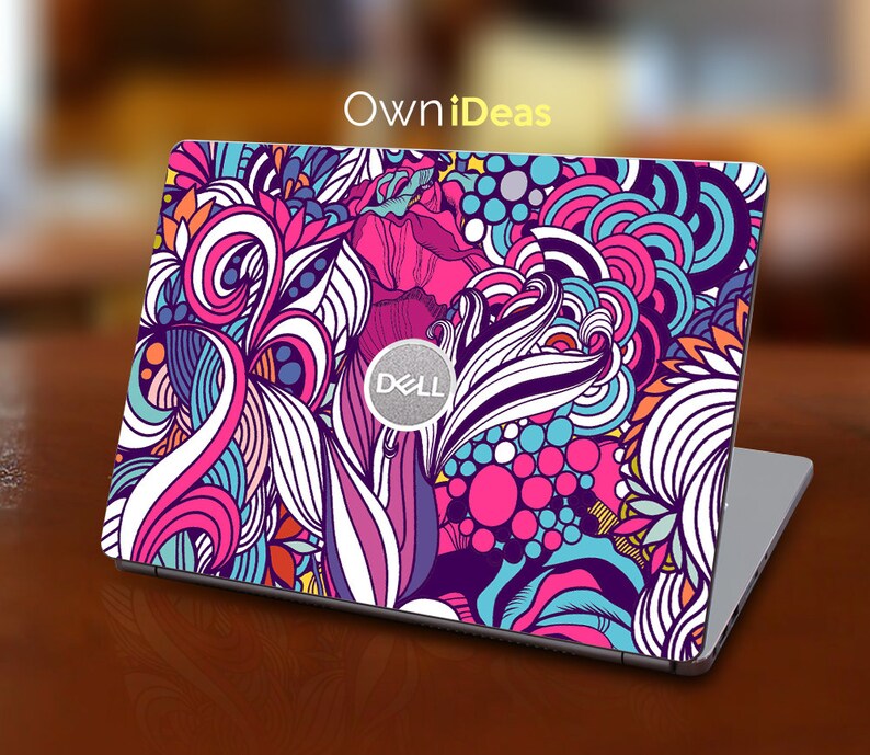 Dell Computer Skin Decal Retro Pattern Style Personalized Customizable ...