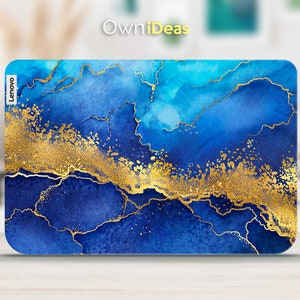lenovo skin yoga slim 7 skin ideapad Blue watercolor design personalized Customizable gift, Fits Yoga ThinkPad ThinkBook IdeaPad Legion Slim
