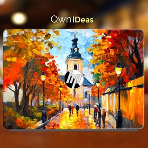 HP Laptop Protective Film Orange Oil Painting Design Personalized Gift for HP Spectre Envy Pavilion Victus Omen Zbook Elite Probook