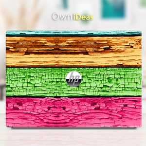 Hp laptop Sticker, Color Wood Grain Design, personalized gift, Fits HP Spectre, Envy,Pavilion,Victus,Omen,Hp laptop,Zbook, Elite, Probook