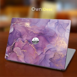 Hp Victus Skins Purple Marble Design Custom Decal Unique Distinctive Gift Fits Spectre Envy Pavilion Victus Omen Zbook Elite Probook image 3
