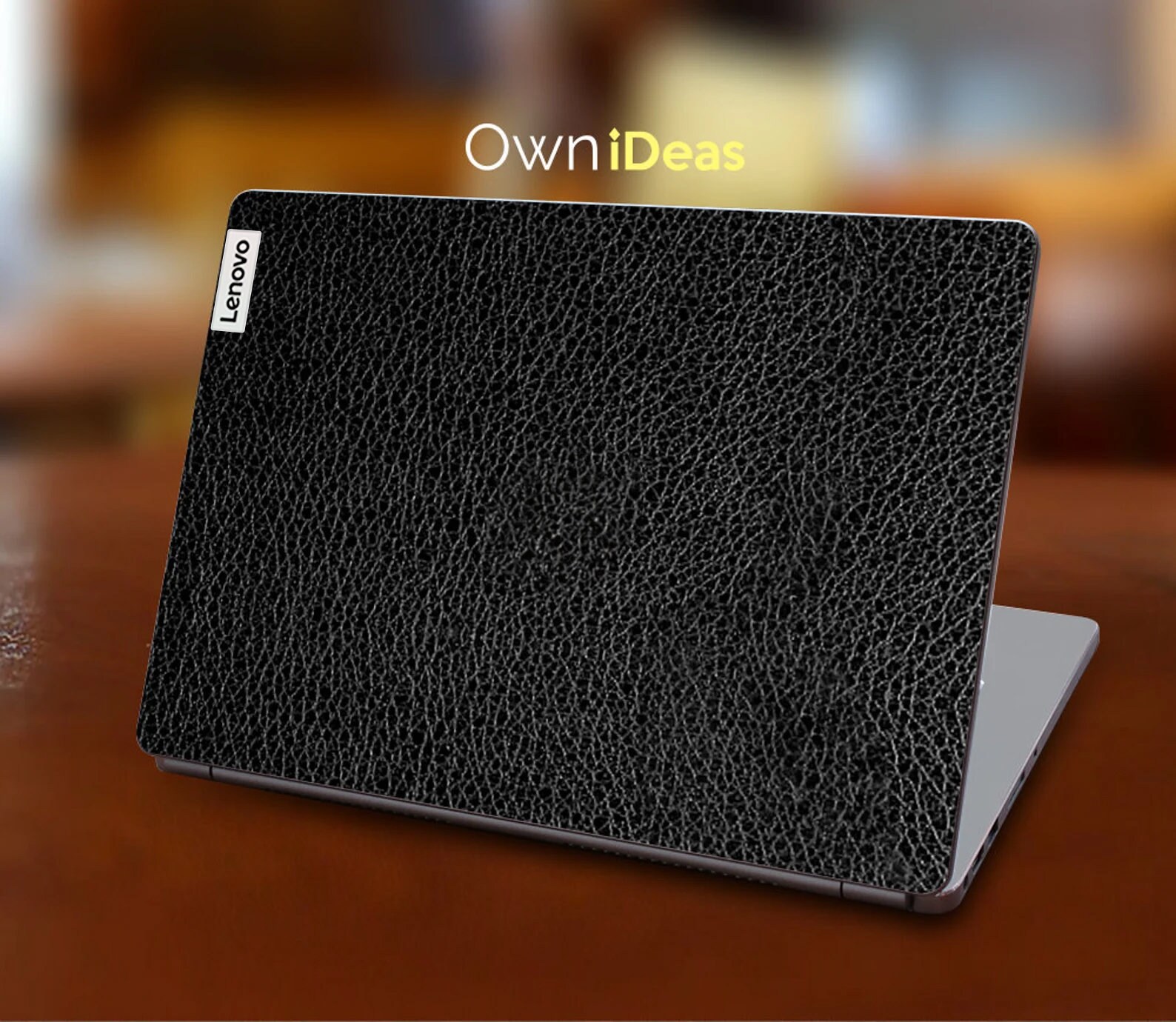 Lenovo ノートパソコン用ステッカー レザー ブラック カラー