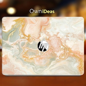 Hp Probook Laptop Decal Beige Splash Marble Design Custom Gift for Student Forspectre Envy Pavilion Victus Omen Zbook Elite Probook Series