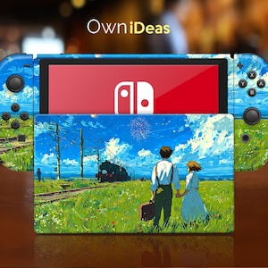 Switch Oled Stickers Skins Decals Anime Couple Design Customizable Couple Gifts for Switch 2 Switch Oled Switch Lite Switch Full Set