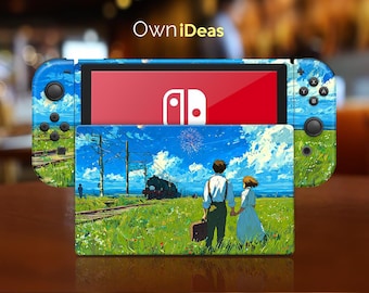Switch Oled Stickers Skins Decals Anime Couple Design Customizable Couple Gifts for Switch 2 Switch Oled Switch Lite Switch Full Set