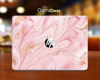 Hp Omnibook X Flip 16 Skin Pink Gold Marble Laptop Skin Personalized Gift For Spectre Envy Pavilion Victus Omen Zbook Probook Series