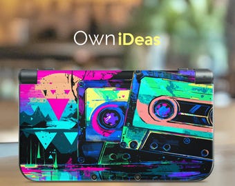 Nintendo DSI Sticker 3M Skin with Transparent Shell Retro Sound Wave Unique Design Anniversary Gift for 3DS XL 2DS xL 3DS New 3DS DSI xL