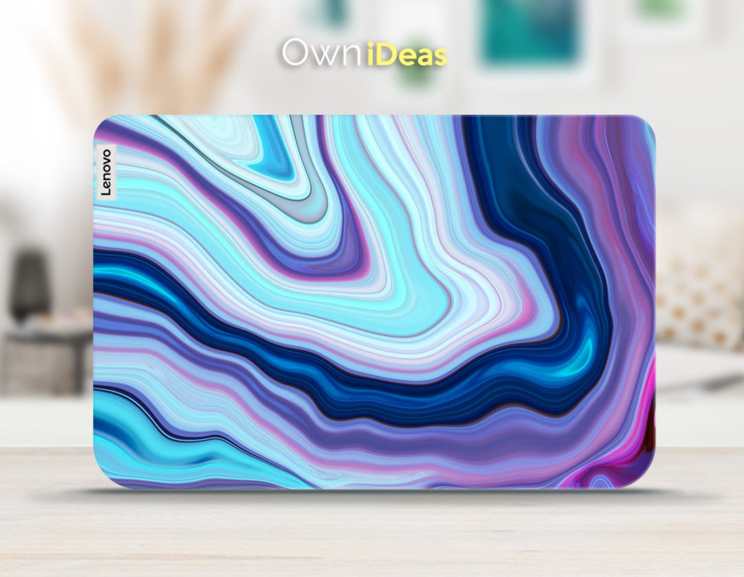 Laptop Skin Lenovo Thinkpad Ideapad Abstract Curve Design Personalized