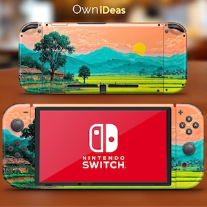 Switch 2 Full-wraps with Console Case Morning Pastoral Custom Design Gift for Sister for Switch 2 Switch Oled Switch Lite Switch Full Set