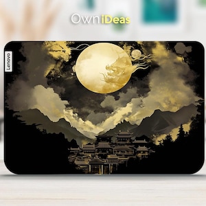 Adhesivo de vinilo personalizado con diseño de luna y noche para portátil Lenovo Yoga Pro7, para Yoga, Thinkpad, Thinkbook, Ideapad, Legion Slim Series