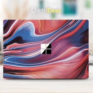 Customizable Abstract Texture Laptop Sticker, Unique Design, Fits Surface Laptop 2, 3, 4, 5 & Surface Book 2, 3, 4, 5