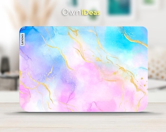 Pegatina para portátil Lenovo Ideapad con diseño de acuarela dorada y fantasía, regalo estético para Yoga, ThinkPad, ThinkBook, IdeaPad Legion Slim Series