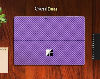 Surface Pro Skin Fiber Purple Design Personalized Solid Color Gift for Surface Pro 9 8 7 6 5 4 3 X, Surface Go, Surface Go 2, Go 3