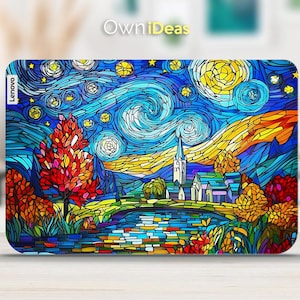 Pintura al óleo de colores para portátil Lenovo, diseño único, regalo personalizado para hermana, Yoga, Thinkpad, Thinkbook, Ideapad, Legion Slim Series