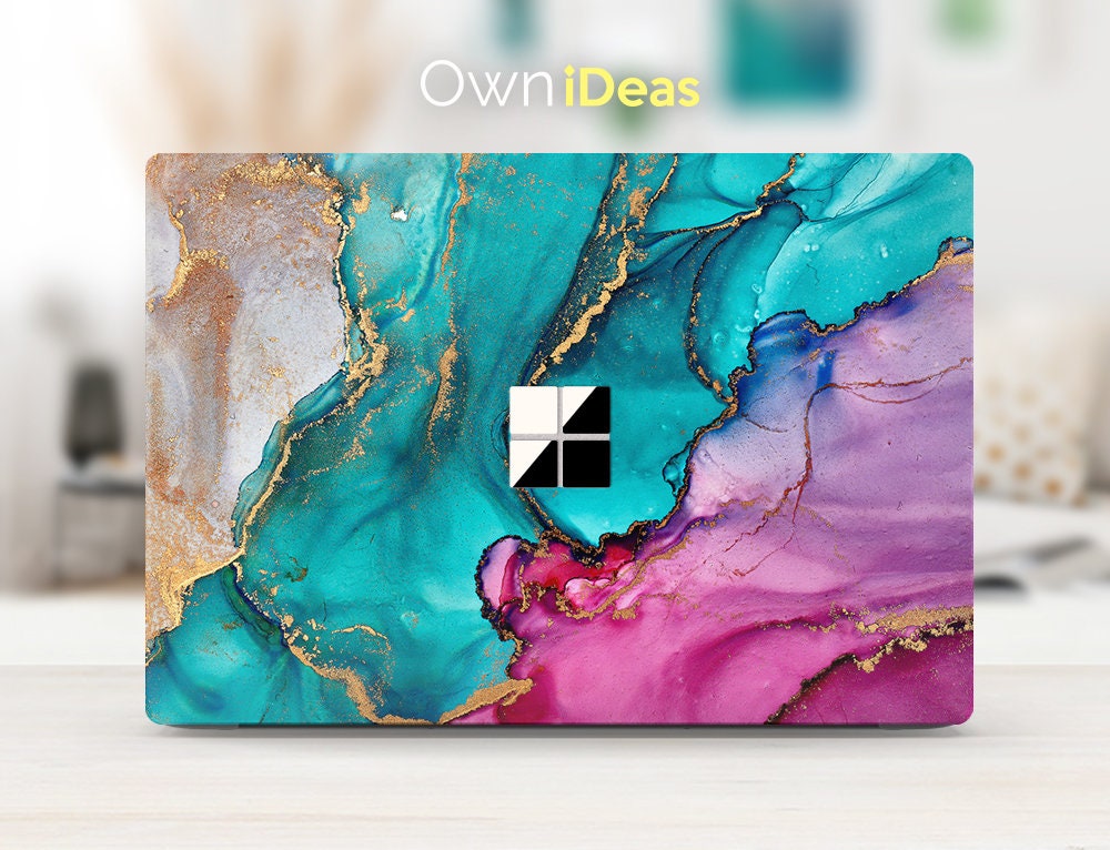 Surface Laptop Skin Marble Texture Customizable Personalized Etsy UK