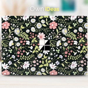 microsoft surface laptop 5 skin, personalized gifts Flower Design, Fits Surface Laptop 2, 3, 4, 5 & Surface Book 2, 3