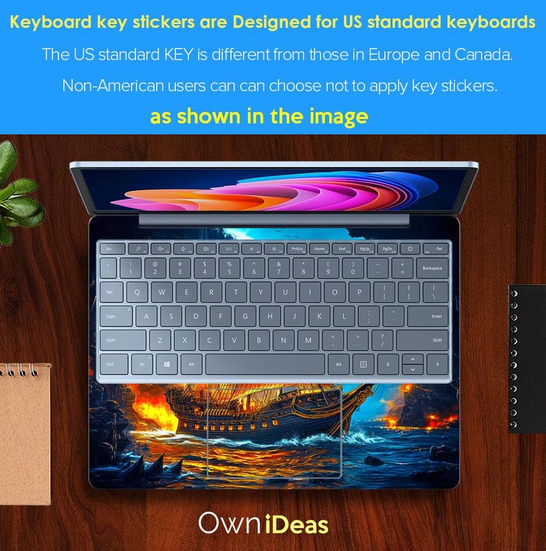 Window Surface Computer Sticker Surface Laptop 7 15 Computer Sticker Corsair Design Personalized Gift ...