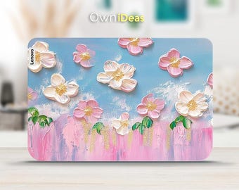 Calcomanía de vinilo con diseño de flores y pintura al óleo para portátil Lenovo Yoga, para Thinkpad, Thinkbook, Ideapad, Legion Slim Series