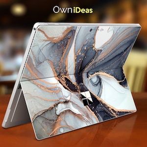 surface pro skin, Black marble Design personalized gift, Fits Surface Pro 9 8 7 6 5 4 3 X,Surface Go, Surface Go 2, Go 3