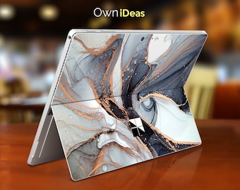 surface pro skin, Black marble Design personalized gift, Fits Surface Pro 9 8 7 6 5 4 3 X,Surface Go, Surface Go 2, Go 3