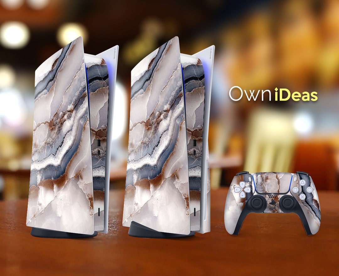 Ps5 Console Side Panels Skin Marble Texture Customizable Personalized