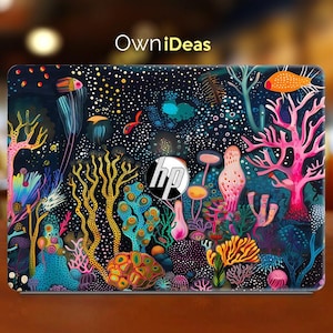 HP laptopsticker abstract onderwaterplantontwerp gepersonaliseerd cadeau voor Spectre Envy Pavilion Victus Omen Zbook Elite Probook-serie