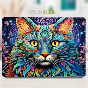 Dell Electronics Accessories Skin Mysterious Abstract Cat Pattern Custom Decal Personalization Best Friend Gift Fits Xps Latitude Inspiron