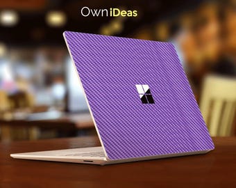Surface Laptop Sticker Fiber Purple Design Custom Solid Color Gift for Students  for Surface Laptop 2, 3, 4, 5 and Surface Book 2, 3