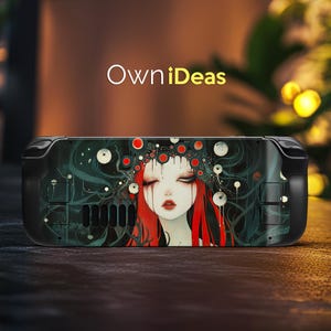 Steam Deck Skin Custom Moonlit Crimson Vinyl Sticker for Steam Deck and Steam Deck Oled Clear Cover
