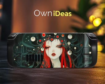 Steam Deck Skin Custom Moonlit Crimson Vinyl Sticker for Steam Deck and Steam Deck Oled Clear Cover