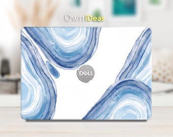 Precision 5690 Gradient Blue Agate Swirl on White Laptop Skin Gift for XPS Latitude Inspiron Vostro Alienware Precision G Series