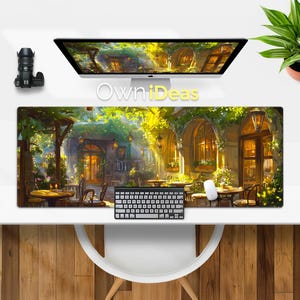 Bürozubehör Ölgemälde Tee Restaurant Tischset Ästhetische Benutzerdefinierte Mauspad Großes RGB Licht Personalisiertes Mausspiel Mauspad